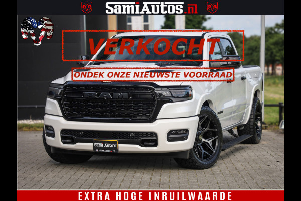 Dodge Ram Limited Night High Output 540HP 706Nm | Massage + Full Option | De Meest Luxe en Volle Pick-Up in zijn Klasse | Comfortabele Dubbele Cabine met Royale 5 Zitplaatsen | BPM vrij | Nu Leverbaar uit Voorraad | Voorraad Nr 2352 - 7649
