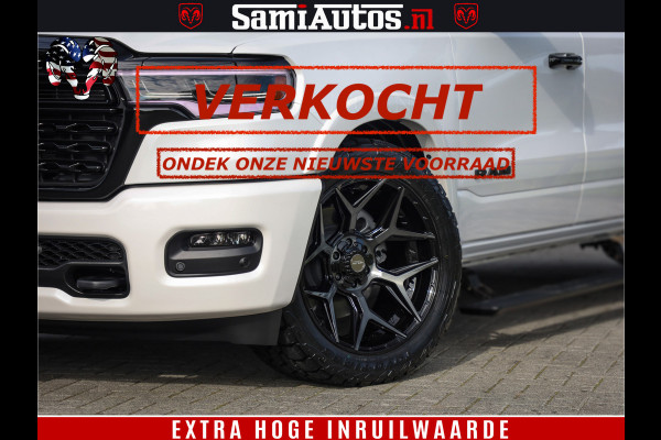 Dodge Ram Limited Night High Output 540HP 706Nm | Massage + Full Option | De Meest Luxe en Volle Pick-Up in zijn Klasse | Comfortabele Dubbele Cabine met Royale 5 Zitplaatsen | BPM vrij | Nu Leverbaar uit Voorraad | Voorraad Nr 2352 - 7649
