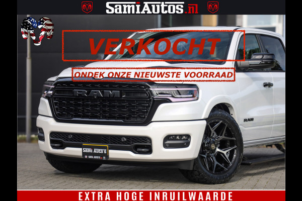 Dodge Ram Limited Night High Output 540HP 706Nm | Massage + Full Option | De Meest Luxe en Volle Pick-Up in zijn Klasse | Comfortabele Dubbele Cabine met Royale 5 Zitplaatsen | BPM vrij | Nu Leverbaar uit Voorraad | Voorraad Nr 2352 - 7649