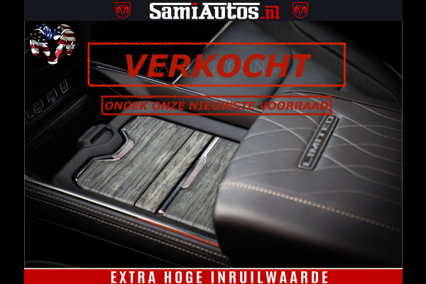 Dodge Ram Limited Night High Output 540HP 706Nm | Massage + Full Option | De Meest Luxe en Volle Pick-Up in zijn Klasse | Comfortabele Dubbele Cabine met Royale 5 Zitplaatsen | BPM vrij | Nu Leverbaar uit Voorraad | Voorraad Nr 2352 - 7649