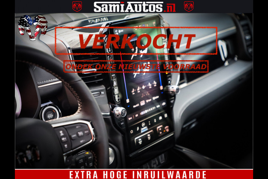 Dodge Ram Limited Night High Output 540HP 706Nm | Massage + Full Option | De Meest Luxe en Volle Pick-Up in zijn Klasse | Comfortabele Dubbele Cabine met Royale 5 Zitplaatsen | BPM vrij | Nu Leverbaar uit Voorraad | Voorraad Nr 2352 - 7649