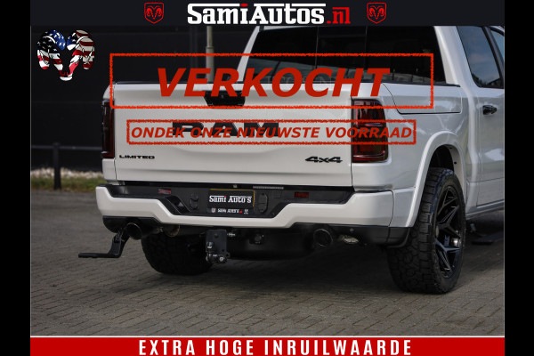 Dodge Ram Limited Night High Output 540HP 706Nm | Massage + Full Option | De Meest Luxe en Volle Pick-Up in zijn Klasse | Comfortabele Dubbele Cabine met Royale 5 Zitplaatsen | BPM vrij | Nu Leverbaar uit Voorraad | Voorraad Nr 2352 - 7649