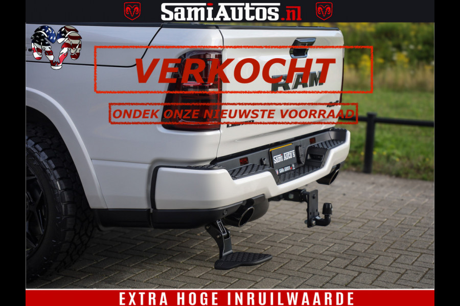 Dodge Ram Limited Night High Output 540HP 706Nm | Massage + Full Option | De Meest Luxe en Volle Pick-Up in zijn Klasse | Comfortabele Dubbele Cabine met Royale 5 Zitplaatsen | BPM vrij | Nu Leverbaar uit Voorraad | Voorraad Nr 2352 - 7649