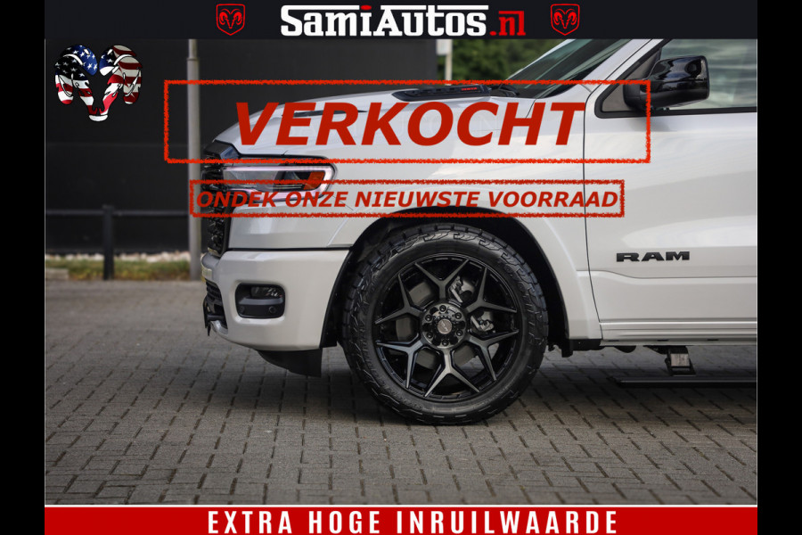Dodge Ram Limited Night High Output 540HP 706Nm | Massage + Full Option | De Meest Luxe en Volle Pick-Up in zijn Klasse | Comfortabele Dubbele Cabine met Royale 5 Zitplaatsen | BPM vrij | Nu Leverbaar uit Voorraad | Voorraad Nr 2352 - 7649