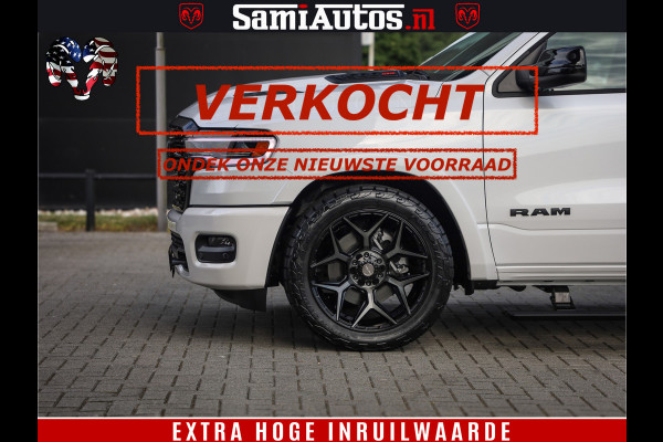 Dodge Ram Limited Night High Output 540HP 706Nm | Massage + Full Option | De Meest Luxe en Volle Pick-Up in zijn Klasse | Comfortabele Dubbele Cabine met Royale 5 Zitplaatsen | BPM vrij | Nu Leverbaar uit Voorraad | Voorraad Nr 2352 - 7649