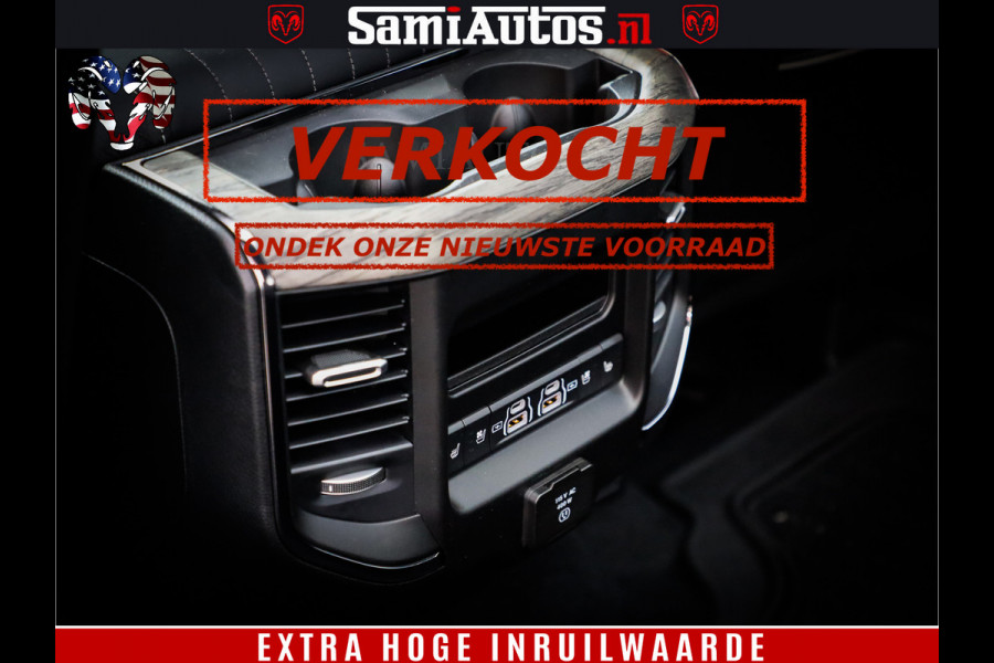 Dodge Ram Limited Night High Output 540HP 706Nm | Massage + Full Option | De Meest Luxe en Volle Pick-Up in zijn Klasse | Comfortabele Dubbele Cabine met Royale 5 Zitplaatsen | BPM vrij | Nu Leverbaar uit Voorraad | Voorraad Nr 2352 - 7649