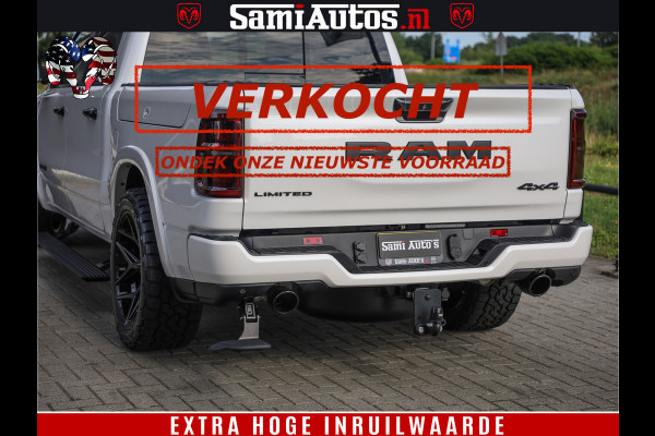 Dodge Ram Limited Night High Output 540HP 706Nm | Massage + Full Option | De Meest Luxe en Volle Pick-Up in zijn Klasse | Comfortabele Dubbele Cabine met Royale 5 Zitplaatsen | BPM vrij | Nu Leverbaar uit Voorraad | Voorraad Nr 2352 - 7649