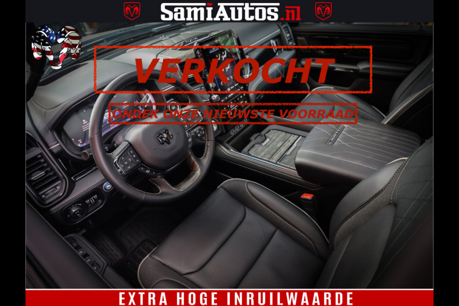 Dodge Ram Limited Night High Output 540HP 706Nm | Massage + Full Option | De Meest Luxe en Volle Pick-Up in zijn Klasse | Comfortabele Dubbele Cabine met Royale 5 Zitplaatsen | BPM vrij | Nu Leverbaar uit Voorraad | Voorraad Nr 2352 - 7649