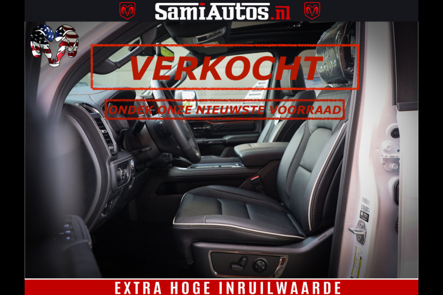 Dodge Ram Limited Night High Output 540HP 706Nm | Massage + Full Option | De Meest Luxe en Volle Pick-Up in zijn Klasse | Comfortabele Dubbele Cabine met Royale 5 Zitplaatsen | BPM vrij | Nu Leverbaar uit Voorraad | Voorraad Nr 2352 - 7649