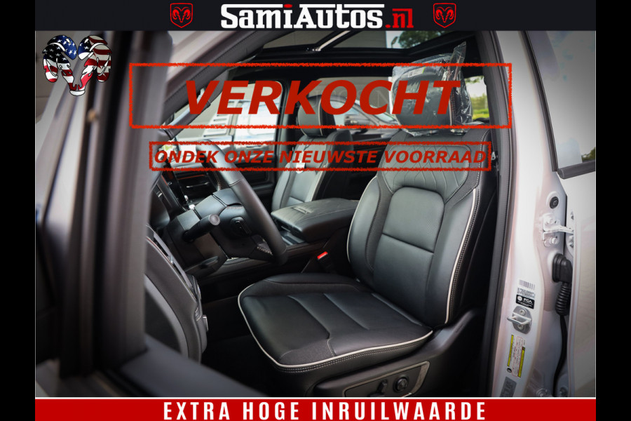 Dodge Ram Limited Night High Output 540HP 706Nm | Massage + Full Option | De Meest Luxe en Volle Pick-Up in zijn Klasse | Comfortabele Dubbele Cabine met Royale 5 Zitplaatsen | BPM vrij | Nu Leverbaar uit Voorraad | Voorraad Nr 2352 - 7649