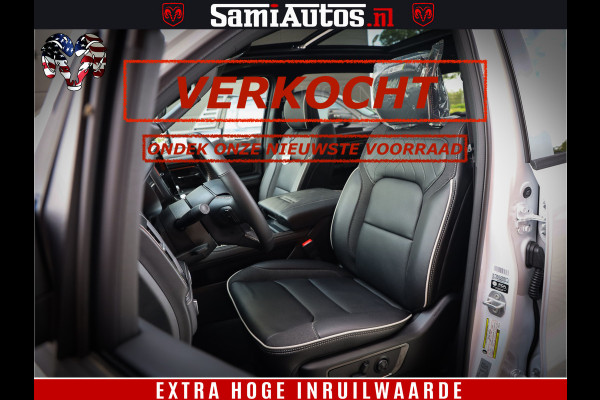 Dodge Ram Limited Night High Output 540HP 706Nm | Massage + Full Option | De Meest Luxe en Volle Pick-Up in zijn Klasse | Comfortabele Dubbele Cabine met Royale 5 Zitplaatsen | BPM vrij | Nu Leverbaar uit Voorraad | Voorraad Nr 2352 - 7649