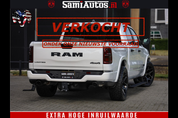 Dodge Ram Limited Night High Output 540HP 706Nm | Massage + Full Option | De Meest Luxe en Volle Pick-Up in zijn Klasse | Comfortabele Dubbele Cabine met Royale 5 Zitplaatsen | BPM vrij | Nu Leverbaar uit Voorraad | Voorraad Nr 2352 - 7649