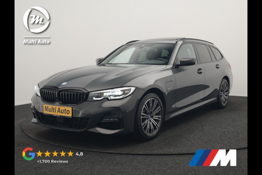 BMW 3 Serie Touring 330e M Sport 293pk Dealer O.H. Dravitgrau | Panodak | Adaptive Cruise | Camera | Lederen Sportstoelen Memory & Verwarmd | Sfeerverlichting | Stuur Verwarmd | Hifi Audio | Blis | Keyless | Apple Carplay | Plug In Hybrid |