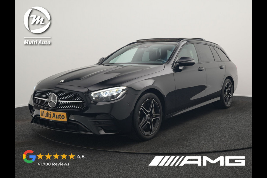 Mercedes-Benz E-Klasse Estate 300 e AMG Line PHEV 320pk Dealer O.H. | Panodak | Camera | Alcantara Sportstoelen Verwarmd | Sfeerverlichting | Blis | Apple Carplay | Night Pakket | Virtual | Navigatie | DAB | Plug In Hybrid |