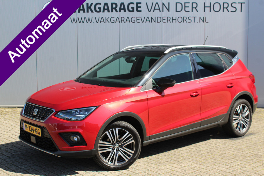 Seat Arona 1.0-115pk TSI Xcellence Business Intense AUTOMAAT ! Gun uzelf het plezier en comfort van een automaat ! Autm. airco dual, cruise cntrl, LM wielen, keyless entry-keyless go, camera, parkeersensoren v en a, dodehoek ass., LED verl., navigatie, telefoonvoorb. etc