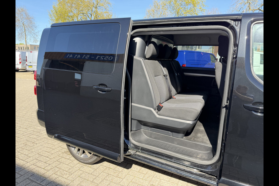 Peugeot Expert 2.0 BlueHDI 177pk automaat S&S L3H1 DC 5 persoons / vaste prijs rijklaar € 27.950 ex btw / lease vanaf € 456 / dubbele schuifdeur / euro 6 / bpm vrij / airco / cruise / navi / trekhaak !