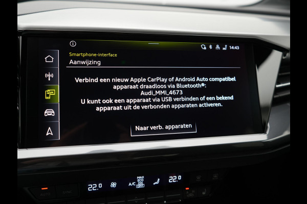 Audi Q4 e-tron 40 Advanced edition 77 kWh 204pk Dealer O.H. | S-Line Interieur | Trekhaak Af Fabriek | Adaptive Cruise | Camera | Blis | Sportstoelen Verwarmd | Apple Carplay | Navigatie | DAB |