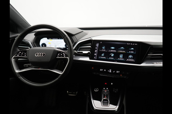 Audi Q4 e-tron 40 Advanced edition 77 kWh 204pk Dealer O.H. | S-Line Interieur | Trekhaak Af Fabriek | Adaptive Cruise | Camera | Blis | Sportstoelen Verwarmd | Apple Carplay | Navigatie | DAB |