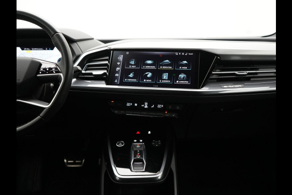 Audi Q4 e-tron 40 Advanced edition 77 kWh 204pk Dealer O.H. | S-Line Interieur | Trekhaak Af Fabriek | Adaptive Cruise | Camera | Blis | Sportstoelen Verwarmd | Apple Carplay | Navigatie | DAB |