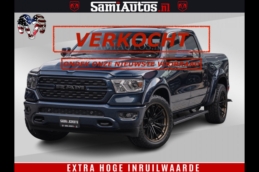 Dodge Ram SPORT | 5.7 V8 4x4 HEMI | PANORAMA DAK | GROOTSCHEM 12 INCH | LPG | Patriot Blue CREW CAB | DUBBELE CABINE | 5 PERSOONS | DC | VOORRAAD NR 2560 - 3327