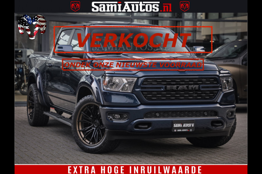 Dodge Ram SPORT | 5.7 V8 4x4 HEMI | PANORAMA DAK | GROOTSCHEM 12 INCH | LPG | Patriot Blue CREW CAB | DUBBELE CABINE | 5 PERSOONS | DC | VOORRAAD NR 2560 - 3327