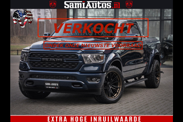 Dodge Ram SPORT | 5.7 V8 4x4 HEMI | PANORAMA DAK | GROOTSCHEM 12 INCH | LPG | Patriot Blue CREW CAB | DUBBELE CABINE | 5 PERSOONS | DC | VOORRAAD NR 2560 - 3327