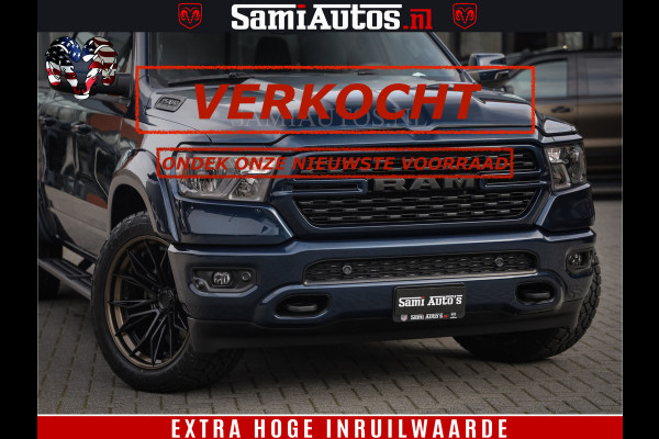 Dodge Ram SPORT | 5.7 V8 4x4 HEMI | PANORAMA DAK | GROOTSCHEM 12 INCH | LPG | Patriot Blue CREW CAB | DUBBELE CABINE | 5 PERSOONS | DC | VOORRAAD NR 2560 - 3327