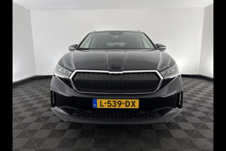 Škoda ENYAQ iV 60 [ 3-Fase ] {SOH-87%} (INCL-BTW) *LEATHER-FABRIC | FULL-LED | ADAPTIVE-CRUISE | BLINDSPOT | DIGI-COCKPIT | CAMERA | KEYLESS | NAVI-FULLMAP | AMBIENT-LIGHT | ECC | HEATED-COMFORTSEATS | DAB+ | PDC | 20''ALU*