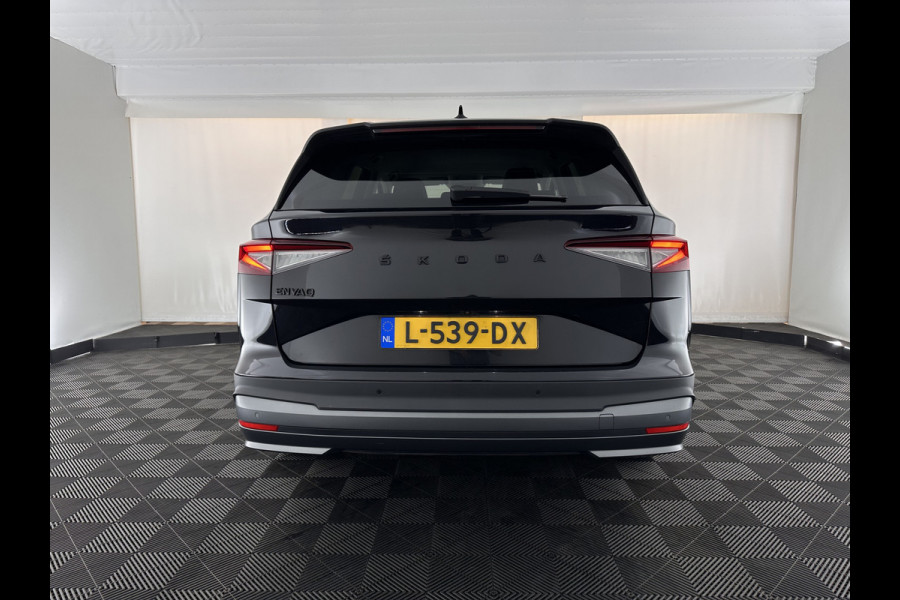 Škoda ENYAQ iV 60 [ 3-Fase ] {SOH-87%} (INCL-BTW) *LEATHER-FABRIC | FULL-LED | ADAPTIVE-CRUISE | BLINDSPOT | DIGI-COCKPIT | CAMERA | KEYLESS | NAVI-FULLMAP | AMBIENT-LIGHT | ECC | HEATED-COMFORTSEATS | DAB+ | PDC | 20''ALU*