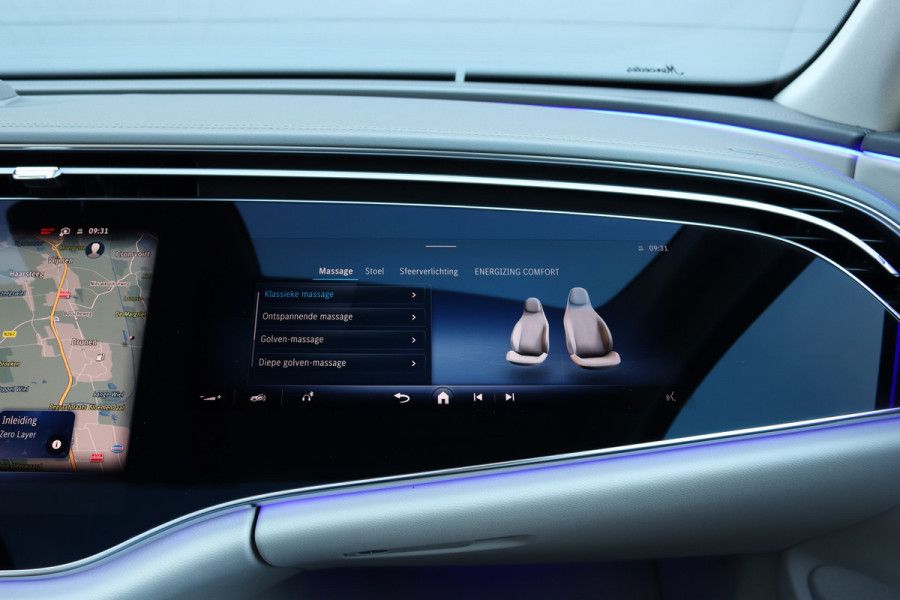 Mercedes-Benz E-Klasse 400 e 4MATIC Exclusive Line | Hypercreen | Luchtvering | Achterasbesturing | Distronic+ | Massage | Stoelventilatie | 3D-Display | HUD | Vlakkenverwarming | Digital Light |