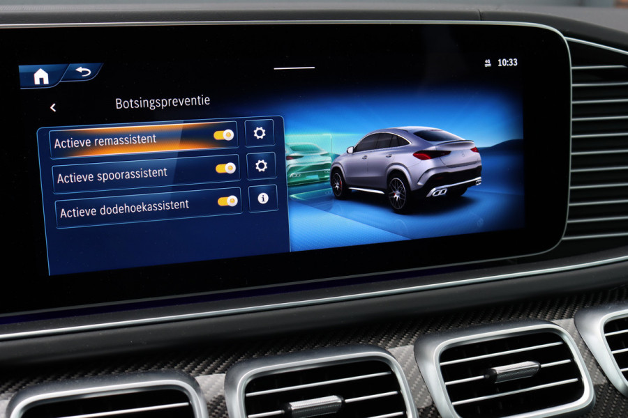 Mercedes-Benz GLE Coupé AMG 63 S 4MATIC+ | Facelift | Airmatic | Distronic+ | AMG Drivers Package | Softclose | Burmester | Massage | Stoelventilatie | HUD | Trekhaak | Verwarmd Stuurwiel |