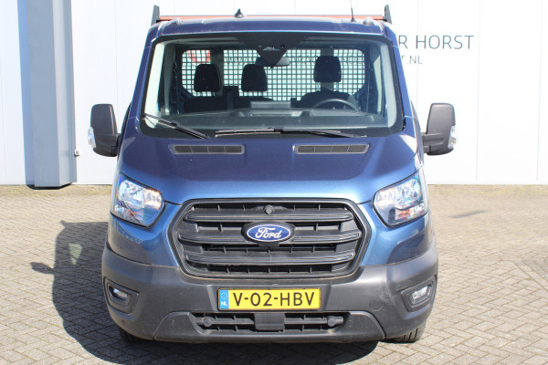 Ford Transit 350 2.0-165pk TDCI L5H1 Trend RWD Chassis enkele cabine met open laadbak AUTOMAAT ! Unieke bedrijfswagen ! Slechts 12.700km ! Airco, stoel-, spiegel- en voorraamverw., metallic lak, adapt. cruise cntrl, dodehoek assistent, camera, parkeersensoren voor, trekhaak etc.