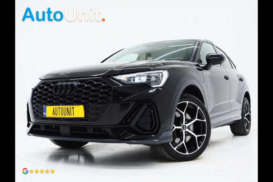 Audi Q3 Sportback 45 TFSI e Full Black | Panoramadak | Leder | Sfeerlicht | Cruise | DAB | Virtual | Donkere Hemel | Carplay