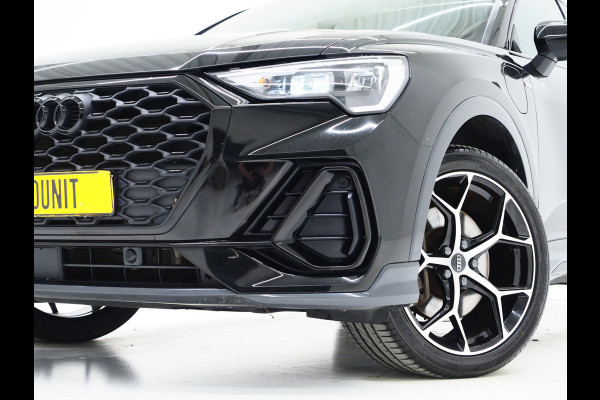 Audi Q3 Sportback 45 TFSI e Full Black | Panoramadak | Leder | Sfeerlicht | Cruise | DAB | Virtual | Donkere Hemel | Carplay