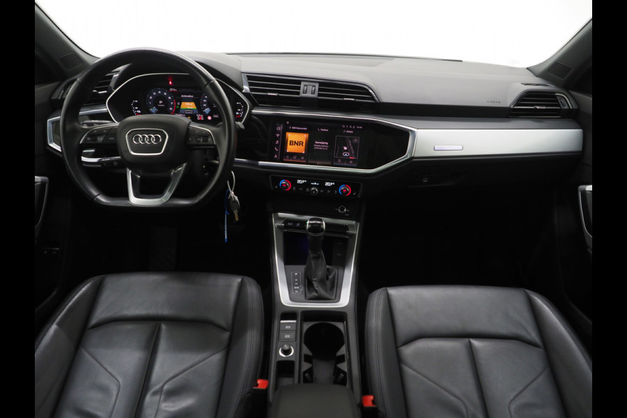 Audi Q3 Sportback 45 TFSI e Full Black | Panoramadak | Leder | Sfeerlicht | Cruise | DAB | Virtual | Donkere Hemel | Carplay