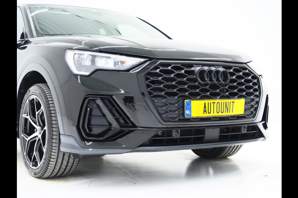 Audi Q3 Sportback 45 TFSI e Full Black | Panoramadak | Leder | Sfeerlicht | Cruise | DAB | Virtual | Donkere Hemel | Carplay