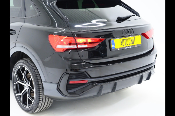 Audi Q3 Sportback 45 TFSI e Full Black | Panoramadak | Leder | Sfeerlicht | Cruise | DAB | Virtual | Donkere Hemel | Carplay
