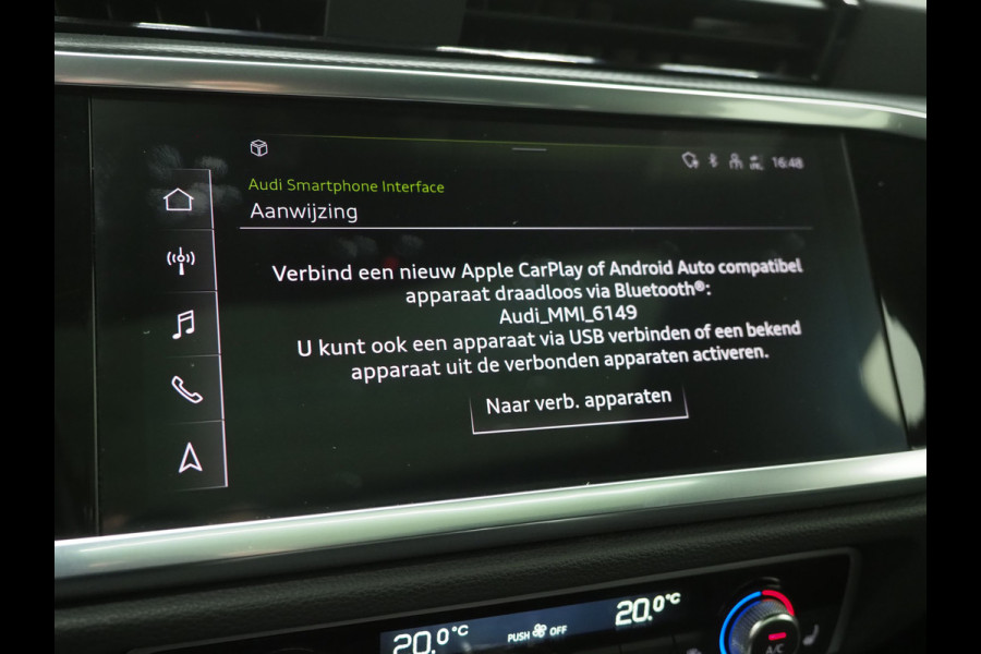 Audi Q3 Sportback 45 TFSI e Full Black | Panoramadak | Leder | Sfeerlicht | Cruise | DAB | Virtual | Donkere Hemel | Carplay