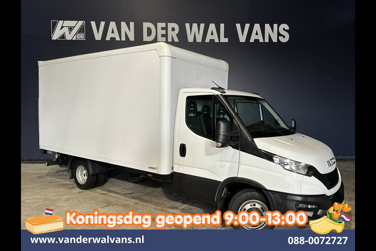 Iveco Daily 35C16H 157pk Dubbel Lucht Bakwagen 4.35m lang Laadklep Euro6 Airco | Bijrijdersbank