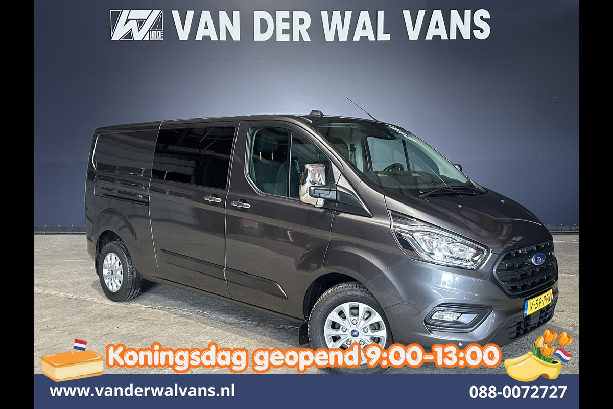 Ford Transit Custom 2.0 TDCI 170pk L2H1 Dubbele Cabine Euro6 Airco | 5-Zits | Camera | LED | Cruisecontrol | 2800kg Trekhaak Stoelverwarming, Verwarmde voorruit, Parkeersensoren