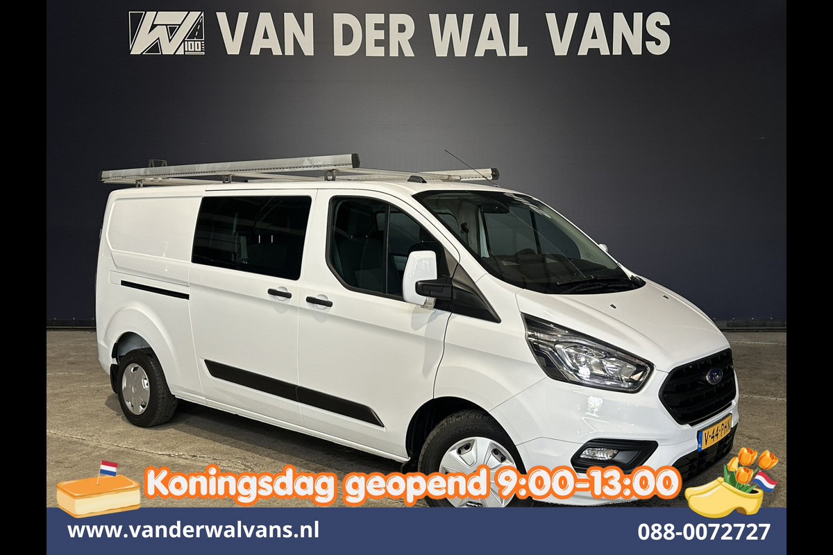 Ford Transit Custom 2.0 TDCI 130pk L2H1 Dubbele Cabine Inrichting Euro6 Airco | 5-Zits | Imperiaal | LED | Cruisecontrol Stoelverwarming, Parkeersensoren
