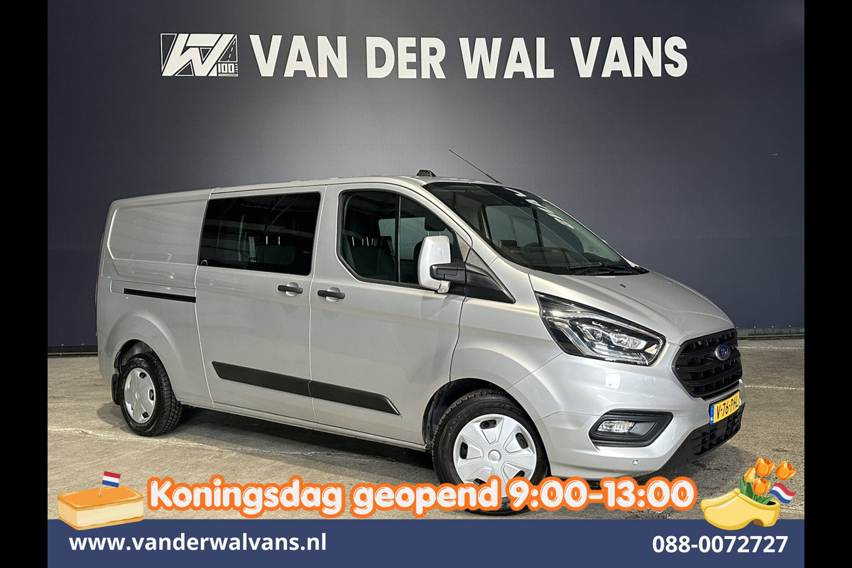 Ford Transit Custom 2.0 TDCI 170pk Automaat L2H1 Dubbele Cabine Euro6 Airco | 5-Zits | Xenon | Camera | Navigatie | Apple Carplay | LED Android Auto, Stoelverwarming, Verwarmde voorruit, Parkeersensoren, Trekhaak