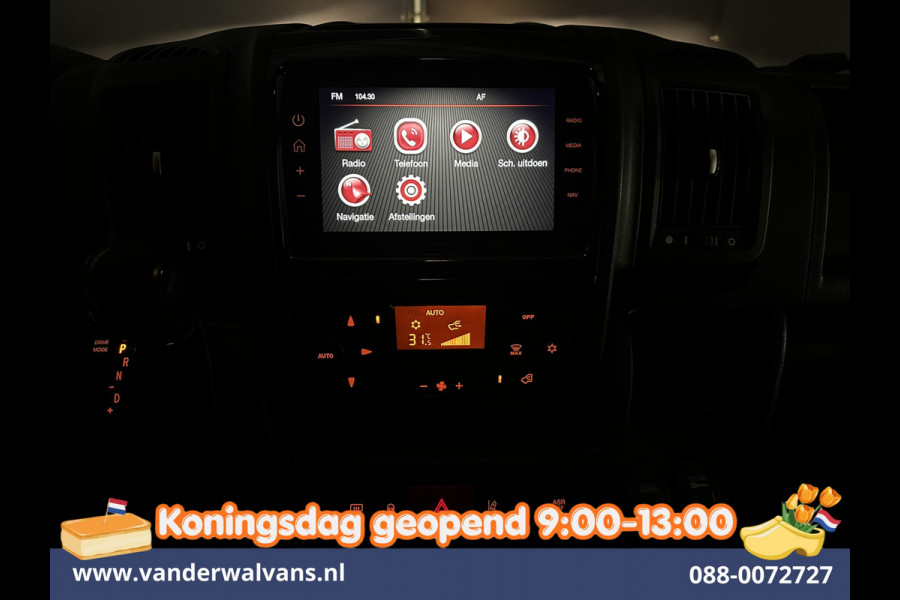 Fiat Ducato 2.2 MultiJet 141pk Automaat L1H1 Euro6 Airco | Navigatie | Camera | Cruisecontrol | LED Bijrijdersbank, 2500kg trekvermogen