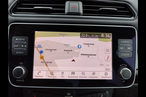 Nissan Leaf e+ Tekna 62kWh 218pk LEER Apple Carplay Android Auto Cruise control adaptief 360°Camera Navi Ecc Stoel+Stuurverwarming Keyless D Dodehoek detector Rijstrooksensor met correctie Uitparkeer waarschuwing Verkeersbord detectie Bluetooth Privacy Glas Lmv 17" Grootste Accu Grootste Actieradius Hoogste vermogen 218pk !