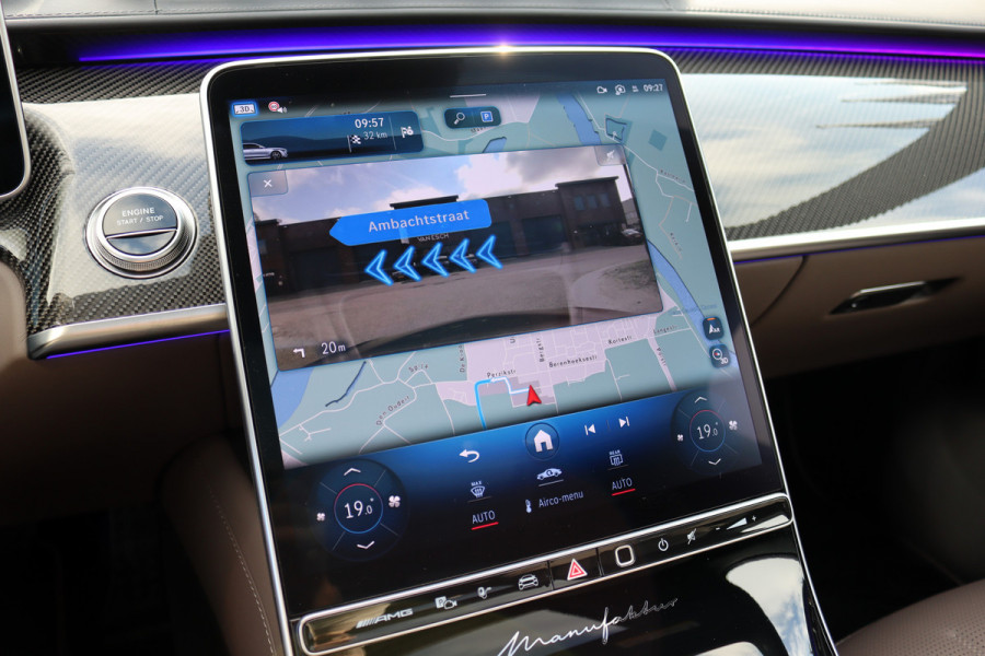 Mercedes-Benz S-Klasse AMG 63 S E Performance | 802pk | MANUFAKTUR | Keramisch | Achterasbesturing | Burmester High End | Distronic+ | HUD | Chauffeurspakket | Entertainmentpakket Premium Achter | Stoelventilatie V+A | Vlakkenverwarming |