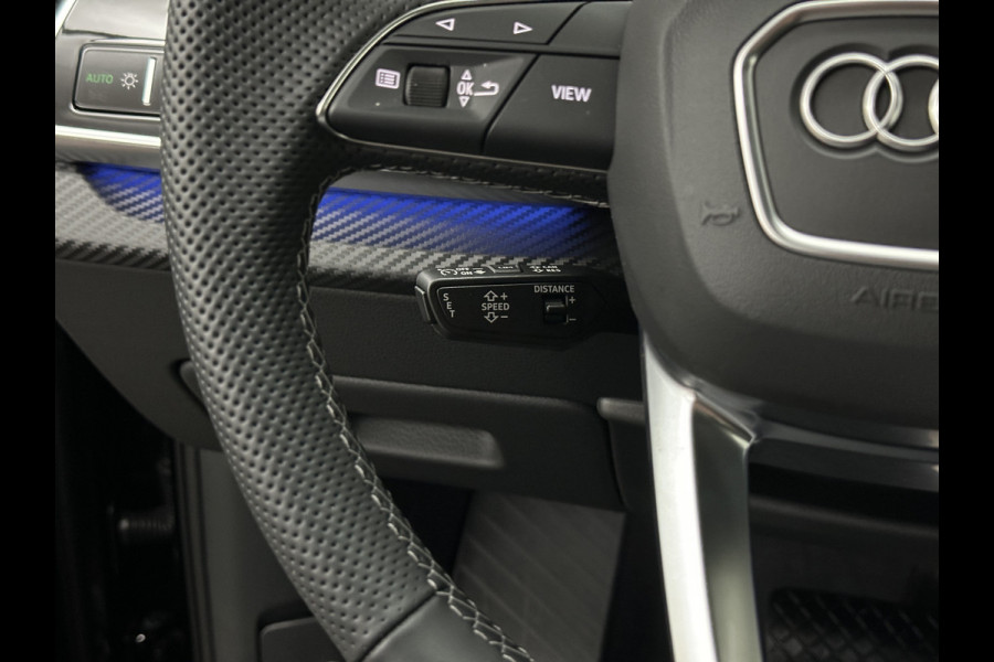 Audi Q7 60e 489pk S Competition RS-Seats | Carbon in/exterieur | B&O | Panorama | 360 Camera | Soft-Close | Head-Up | ACC | Matrix-LED | Keyless-Entry |  Lane & Side assist | Stuurwielverwarming | Alarm | 22" Audi Sport | Leder op Dashboard | Rijklaarprijs en fabrieksgarantie.