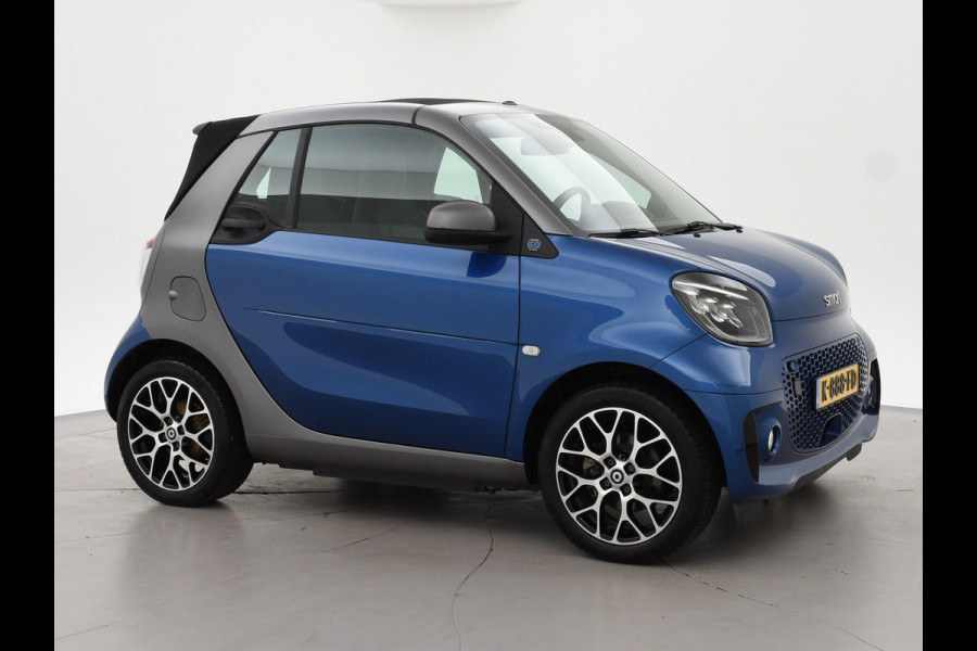 Smart Fortwo cabrio EQ COMFORT PLUS 18 KW + 16 INCH LMV | LEDER | STOELVERW. | CAMERA | NAVIGATIE