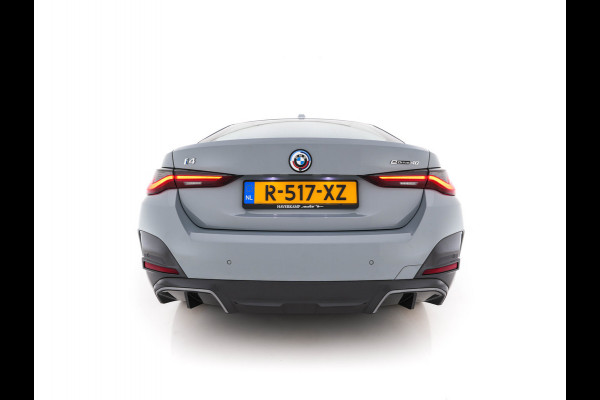 BMW i4 eDrive40 84 kWh M-Sport *M50 JAHRE* [ 3-Fase-11 kW ] {SOH-96%} (INCL-BTW) *LEATHER-ALCANTARA | FULL-LED | ADAPTIVE-CRUISE | HEATED-SPORTSEATS | CAMERA | DAB | DIGI-COCKPIT | NAVI-FULLMAP | AMBIENT-LIGHT | ECC | PDC | CARPLAY | KEYLESS | SHIFTPADDLES | 18
