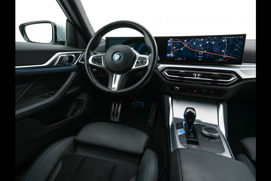 BMW i4 eDrive40 84 kWh M-Sport *M50 JAHRE* [ 3-Fase-11 kW ] {SOH-96%} (INCL-BTW) *LEATHER-ALCANTARA | FULL-LED | ADAPTIVE-CRUISE | HEATED-SPORTSEATS | CAMERA | DAB | DIGI-COCKPIT | NAVI-FULLMAP | AMBIENT-LIGHT | ECC | PDC | CARPLAY | KEYLESS | SHIFTPADDLES | 18