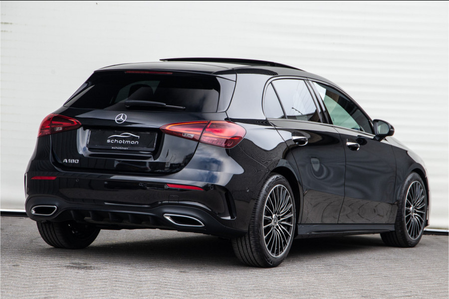 Mercedes-Benz A-Klasse 180 AMG Nightpakket, Pano, Widescreen, Sfeerverlichting 19"